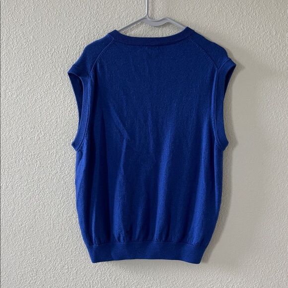 TURNBURY Blue Extra Fine Merino Wool Sweater Vest size XL - Picture 4 of 4